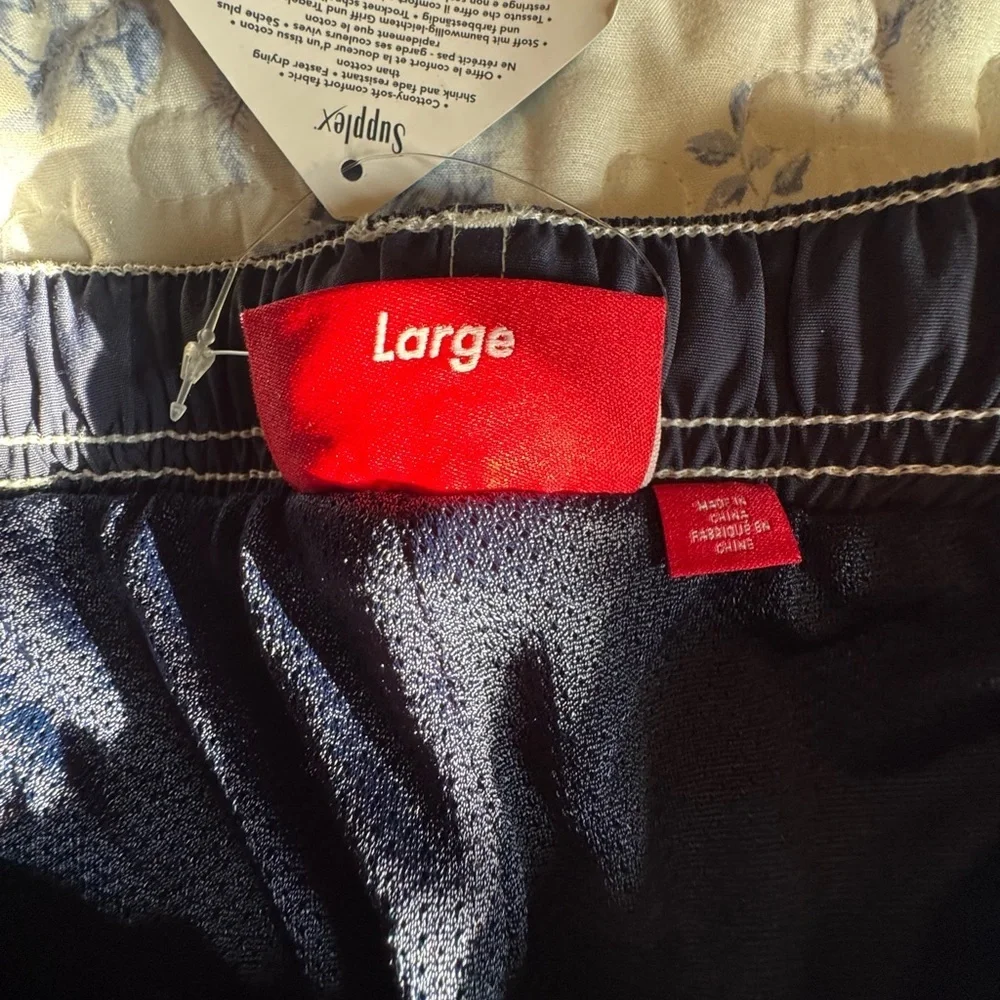 Supreme  spell out embroidered Dark Blue Logo Track Pants